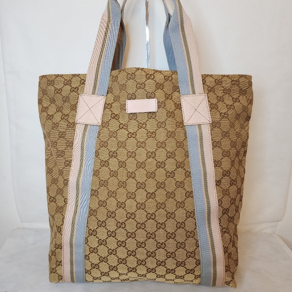 ✨️GUCCI GG Canvas Web Tote Bag - Picture 3 of 15